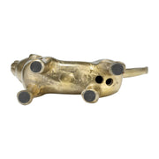 Gold Howling Dog Figurine