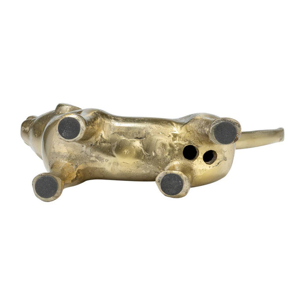 Gold Howling Dog Figurine