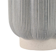 Blue/Ivory Stoneware Scallop Planter