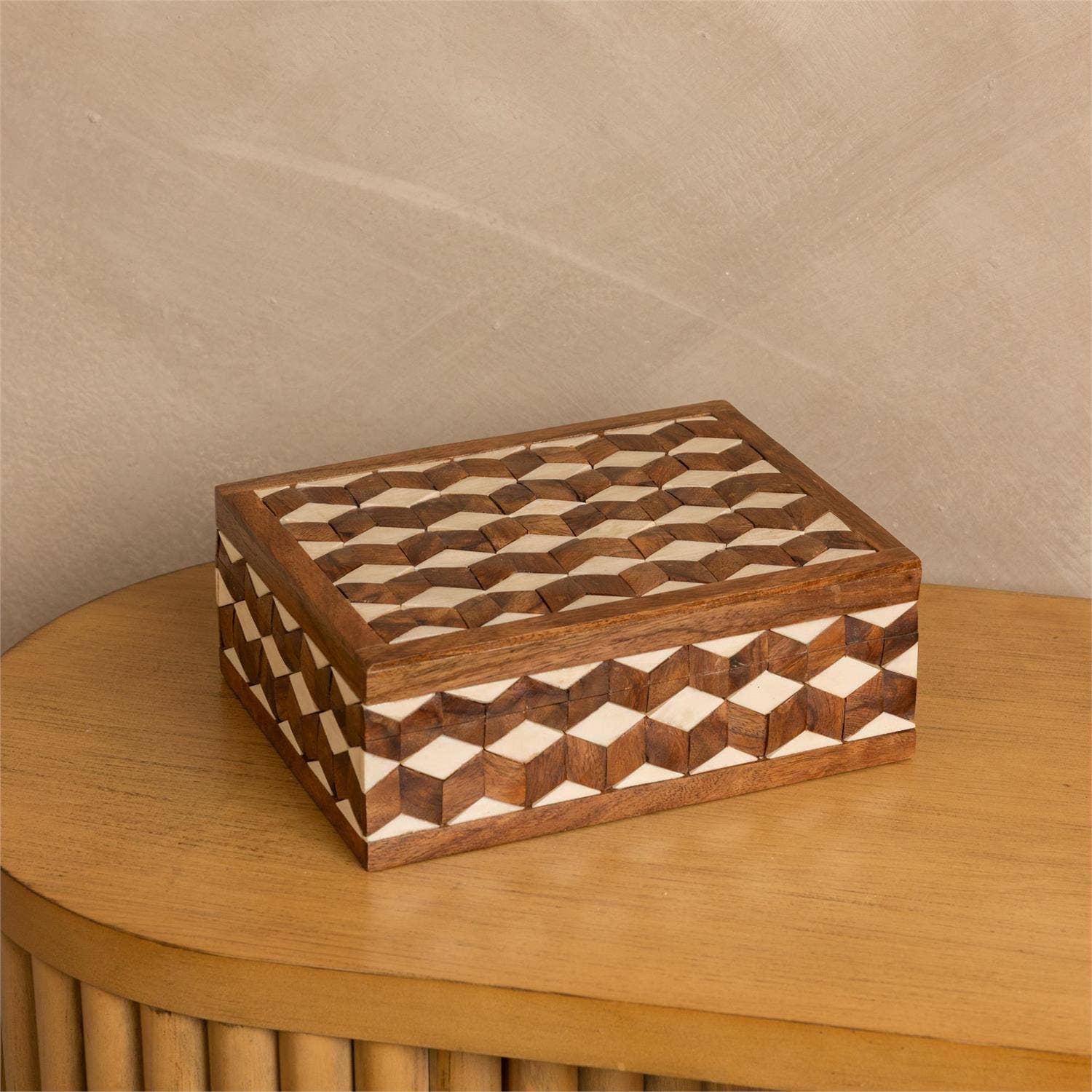 Bone And Wood Inlayed Box