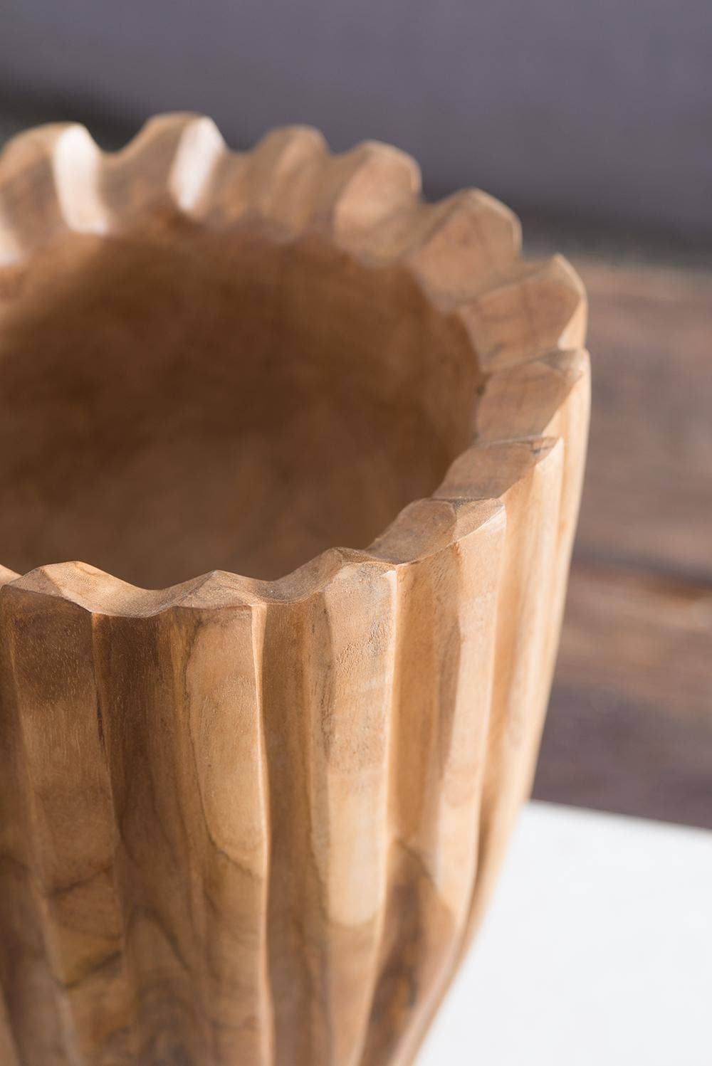 Teak Vase