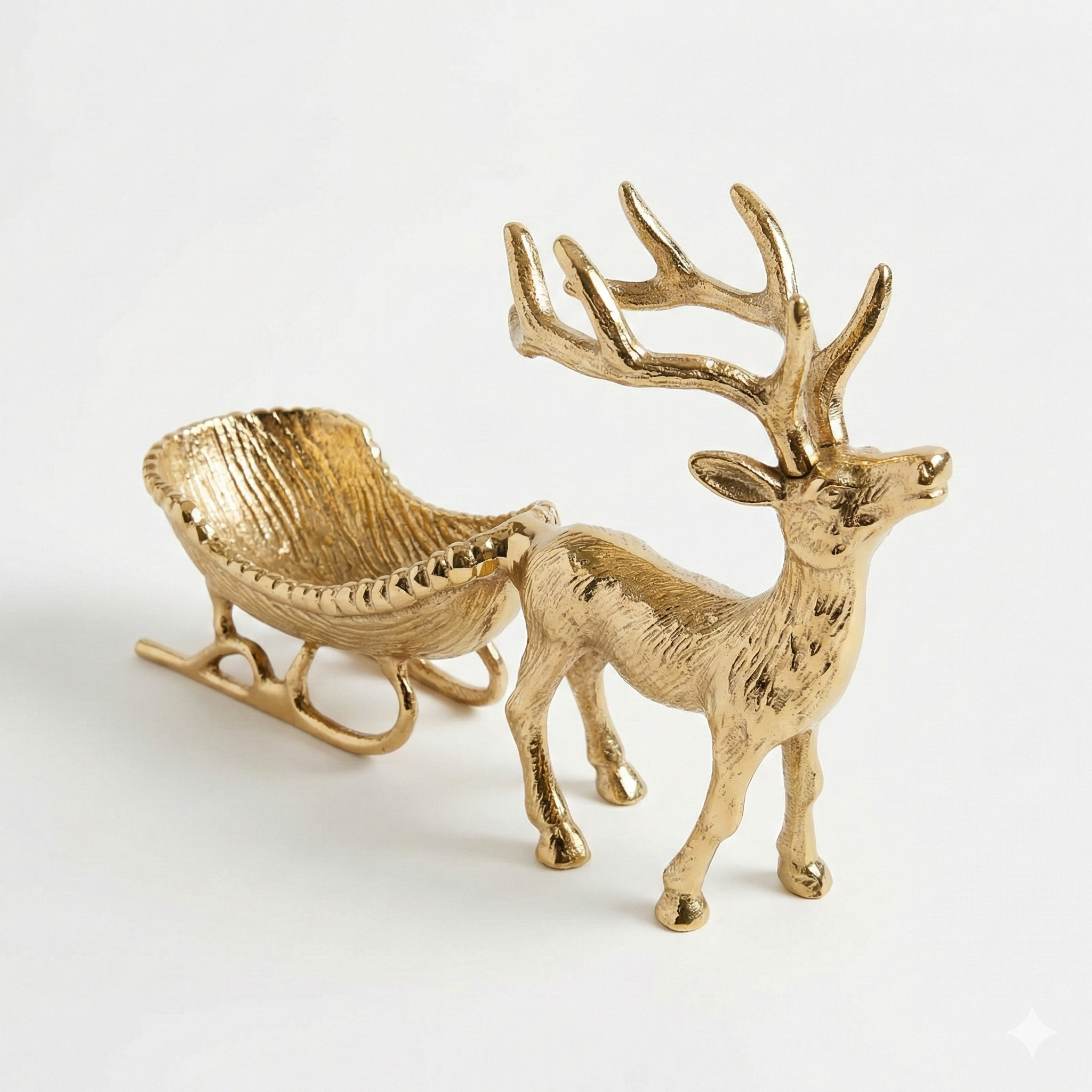 Gold Reindeer Bowl
