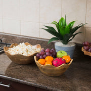 Scalloped Wooden Bowls