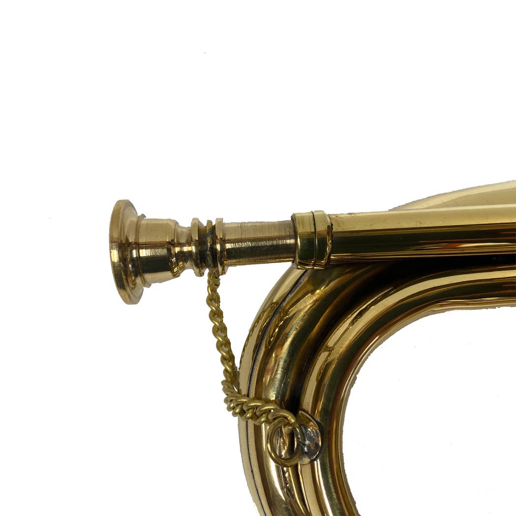 Brass Cavalry Bugle - Antique Reproduction, 11