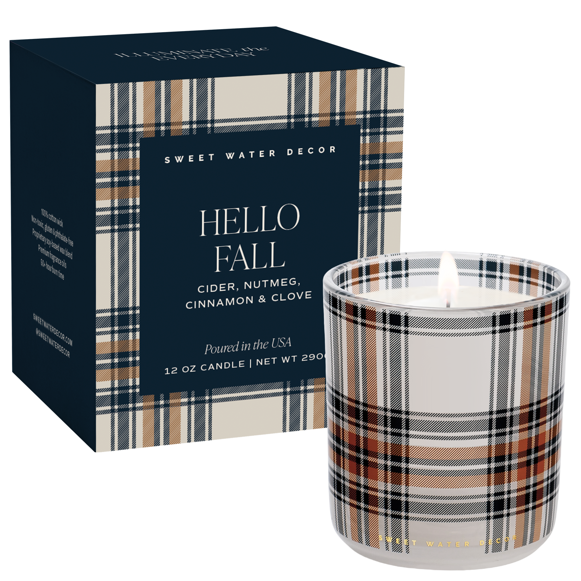 Hello Fall 12 oz Boxed Soy Candle