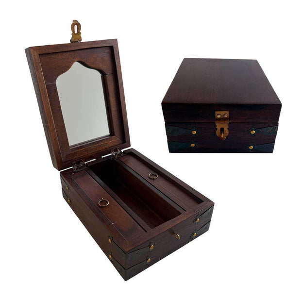 8" Colonial Wood Shaving Box - Antique Reproduction