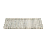 Scalloped Marble Tray with Natural Gray Finish