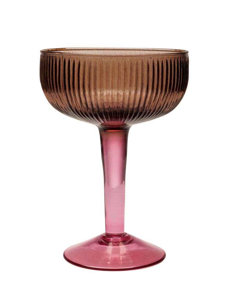Bicolor cocktail glass purple