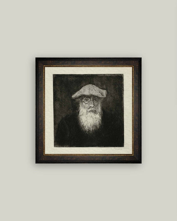 Self Portrait by Camille Pissarro Framed Antique Art