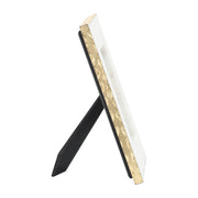 White Rectangle Marble and Gold Trim Photo Frame
