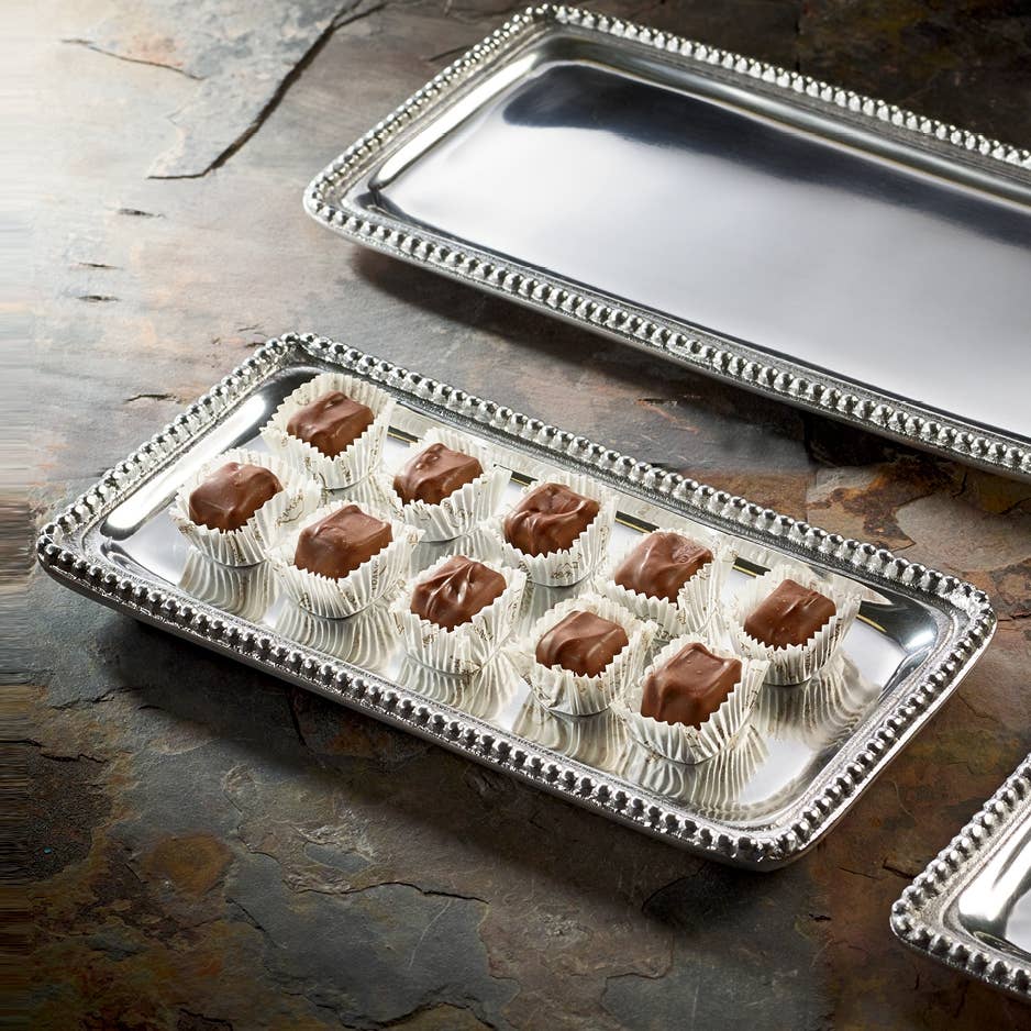 Beaded Rectangle Tray, Medium