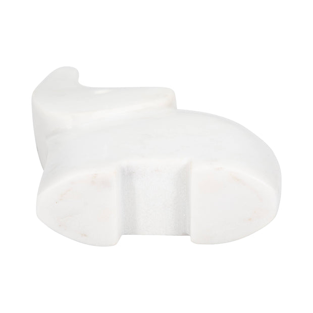 White Marble Elephant Figurine