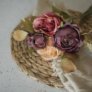 14" MAUVE YELLOW ROSE BUNDLE