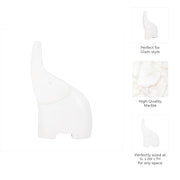 White Marble Elephant Figurine