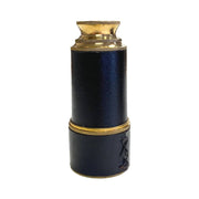 Brass Leather-Wrapped Pocket Telescope w/ Wood Display Box