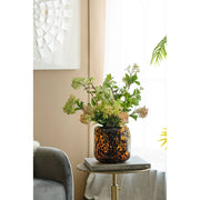 Amber Leopard Glass Vase