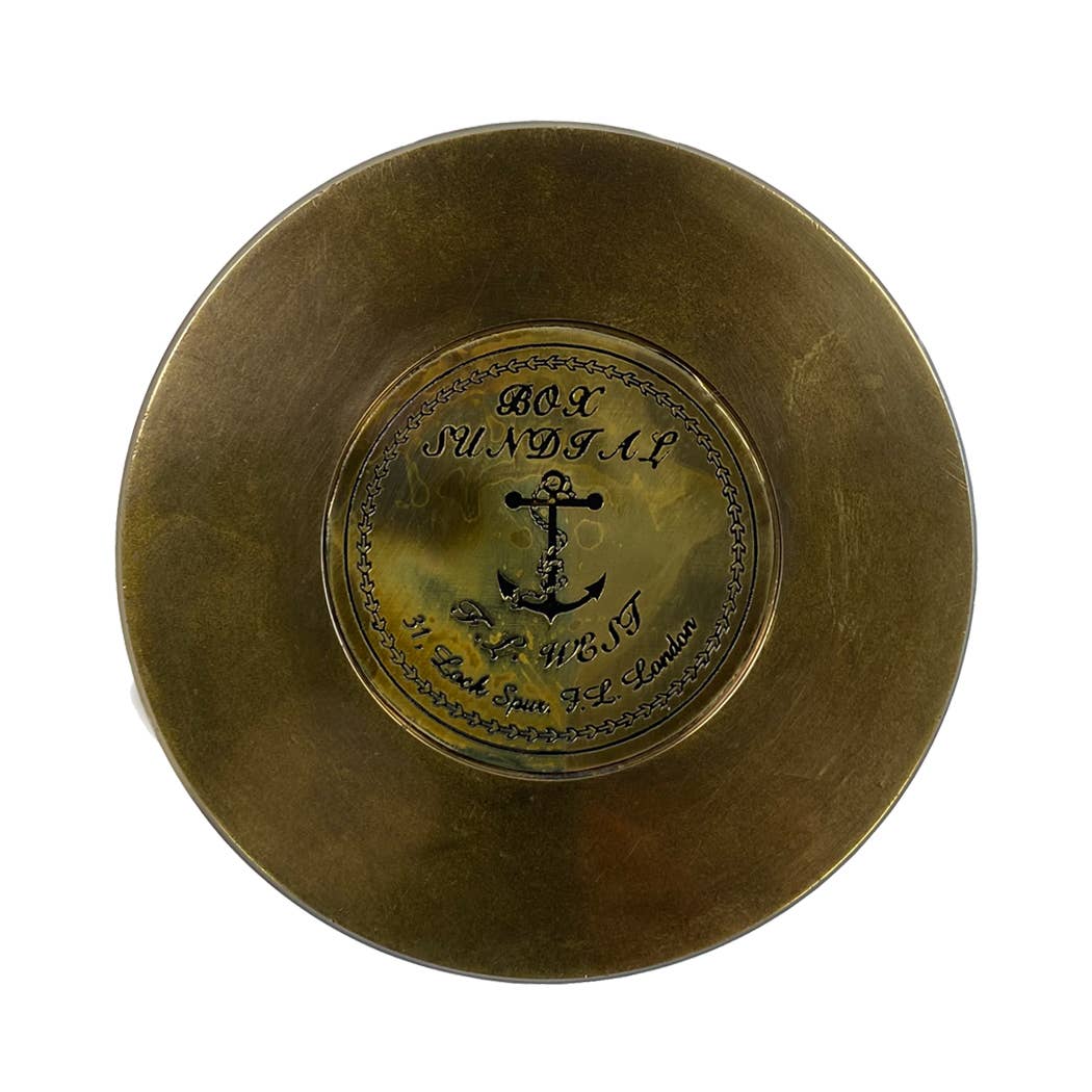 Antiqued Brass Nautical Vintage Sundial Compass, 3-1/4