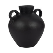 Black Terra Cotta Amphora Organic Vase