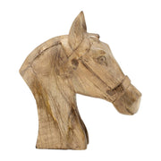 Wooden Horse Head Statue
