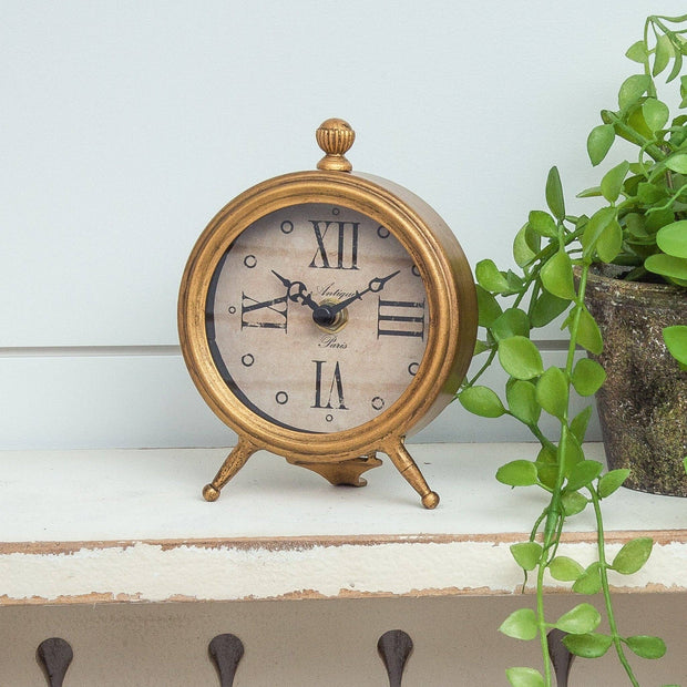 Small Brass Desk Clock