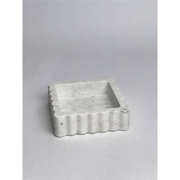White Stone Cocktail Napkin Holder
