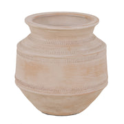 Wide Mouth Clay Vase - Grey