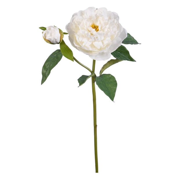 White Peony Natural Touch Stem 23"