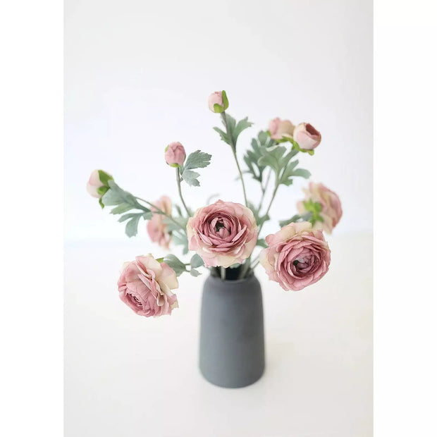 Antique Mauve Artificial Ranunculus Flowers - 26"