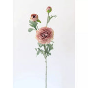 Antique Mauve Artificial Ranunculus Flowers - 26"