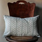 Calabria Celadon linen cushion 35x55cm