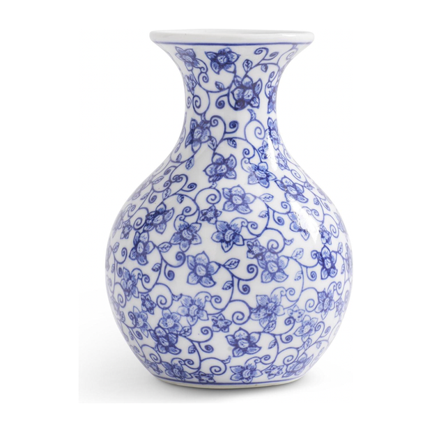 Porcelain Chinoiserie Bud Vase