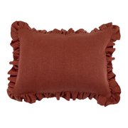Anika Solid Saffron Pillow W/Ruffle