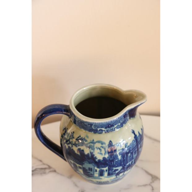Blue/White Pottery Pitcher