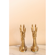 Set of Antelope MCM Brass Bookends