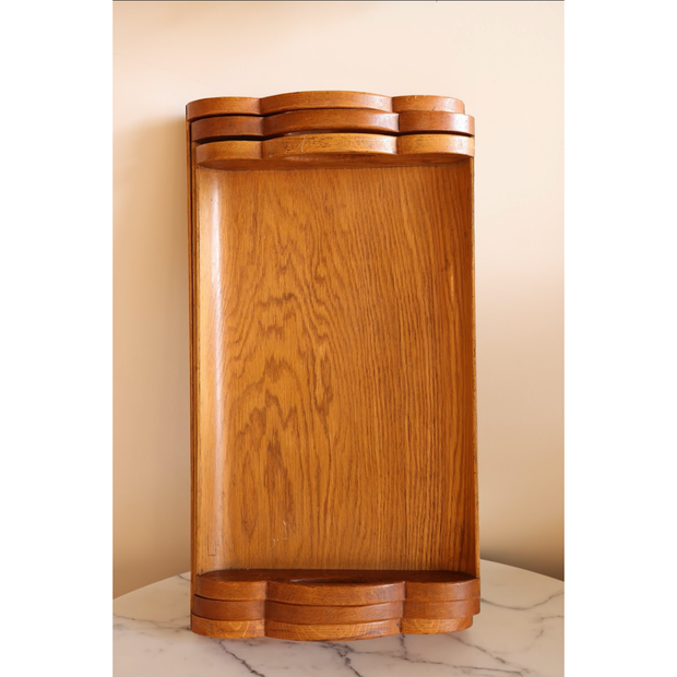 Vintage Set of 3 Wood Trays