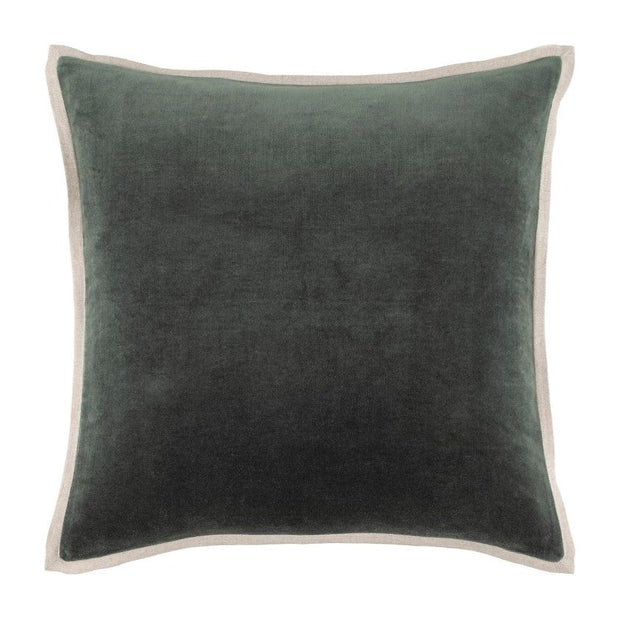 Gehry Velvet/Linen Everglade Pillow - 22" Square