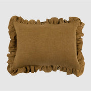 Anika Solid Mustard Pillow W/Ruffle