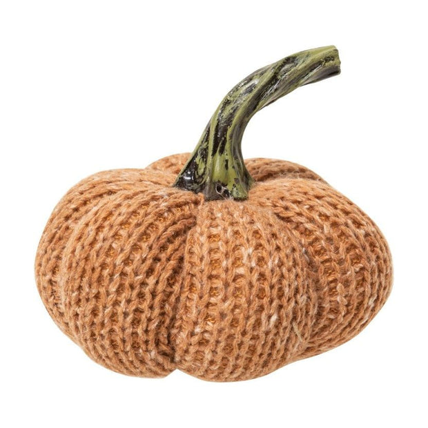 Burnt Orange Knit Pumpkin - Small
