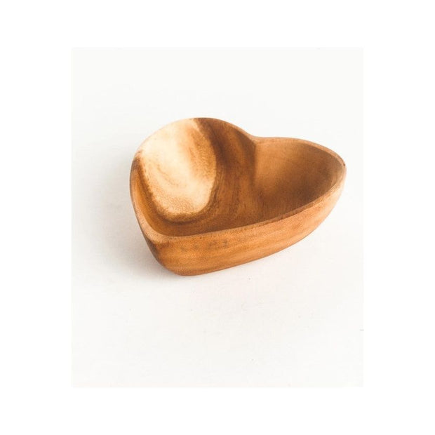Acacia Wood 6" Heart Bowl
