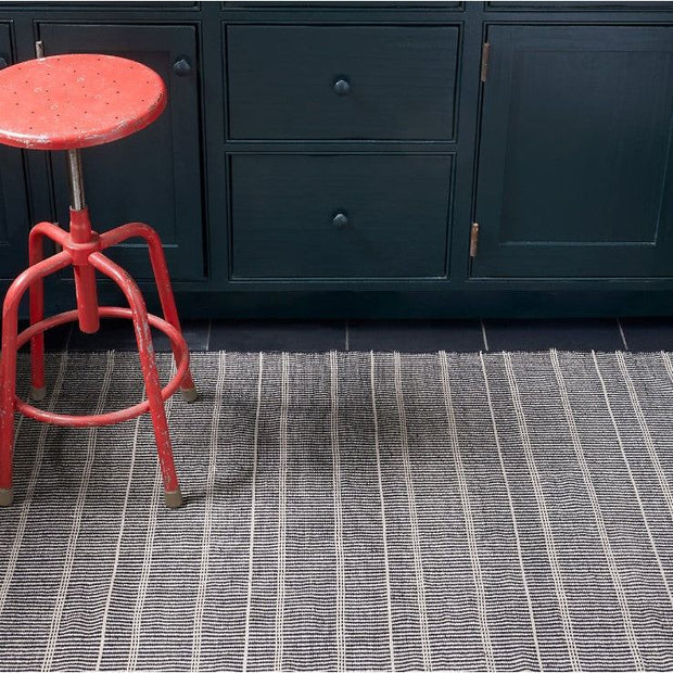 Samson Black Handwoven Indoor/Outdoor Rug