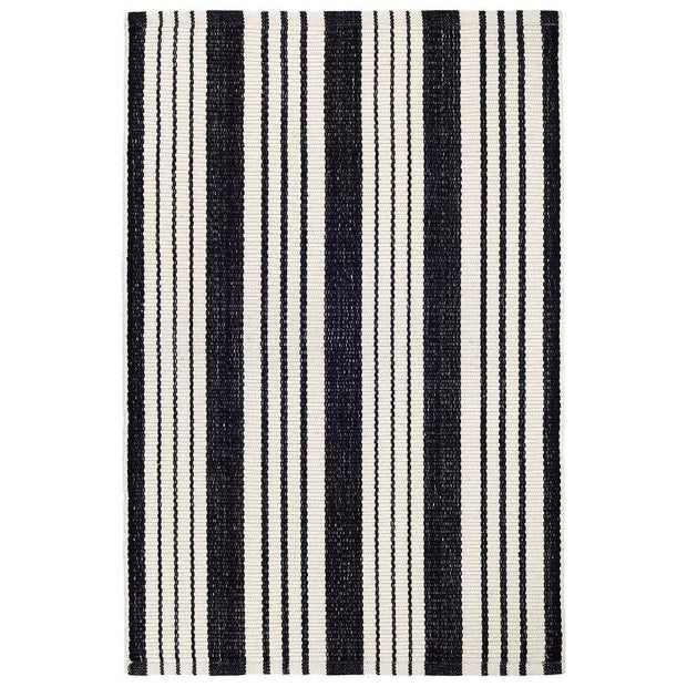 Birmingham Black Handwoven Indoor/Outdoor Rug