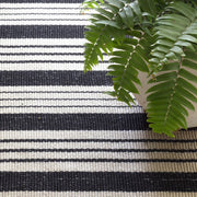 Birmingham Black Handwoven Indoor/Outdoor Rug