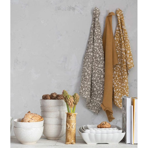 S/2 - Printed & Cotton Waffle Tea Towels