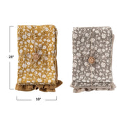 S/2 - Printed & Cotton Waffle Tea Towels