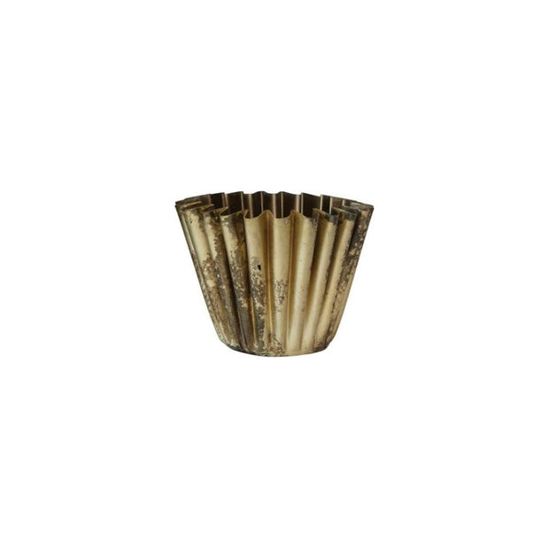 Fluted Metal Planter