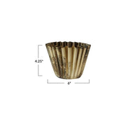 Fluted Metal Planter
