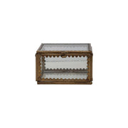 Brass & Glass Display Box w/ Scalloped Edges - Small