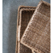 Decorative Hand-Woven Tray with Handles
