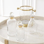Glass Decanter W/Gold Trim