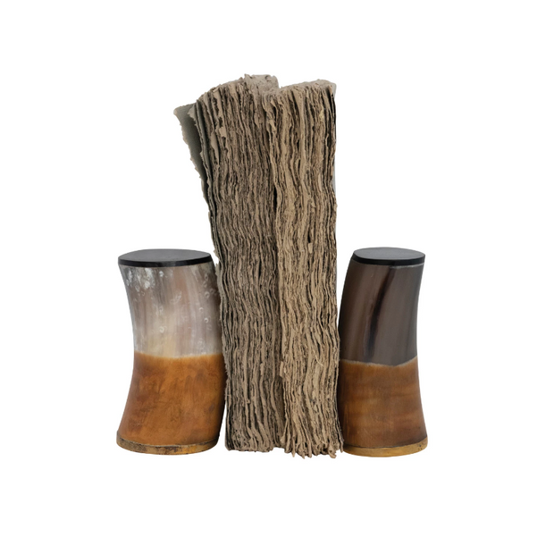 S/2 - Horn & Brass Bookends